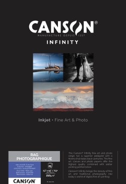 Canson Infinity Rag Photographique Inkjet Paper A3+ (330x483mm) 210gsm 206211028 - Pack 25 Sheets