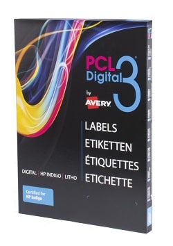 PCL3 Label (PCL3-GCPET) Gloss Clear Polyester solid back 1 label per SRA3 sheet - Box 100 sheets